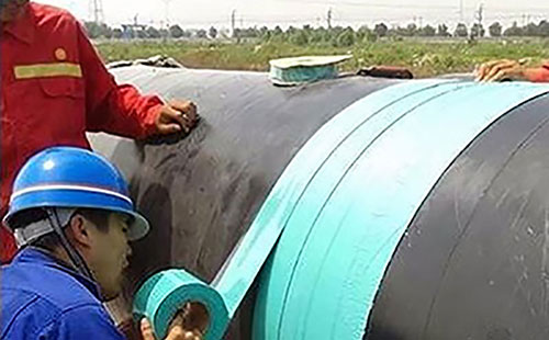 粘彈體防腐膠帶與壓敏膠型熱收縮帶補口施工方法